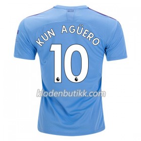 Manchester City Kun Aguero 10 Hjemme Fotballdrakt 2019-2020 Kortermet